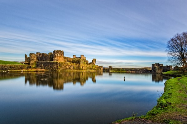 Caerphilly Castle Long Exposure 2 Picture Board by Steve Purnell