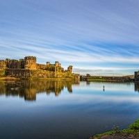 Buy canvas prints of Caerphilly Castle Long Exposure 2 by Steve Purnell