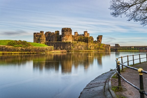 Caerphilly Castle Long Exposure 3 Picture Board by Steve Purnell