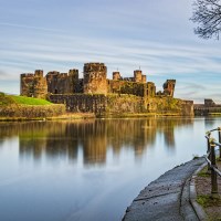 Buy canvas prints of Caerphilly Castle Long Exposure 3 by Steve Purnell