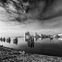 Buy canvas prints of Fog In The Bay 3 Mono by Steve Purnell
