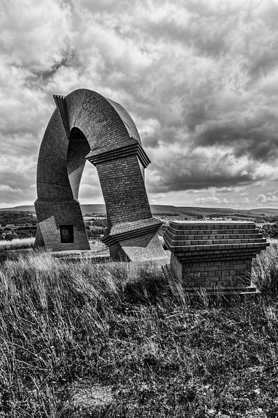 The Twisted Chimney Mono 2 Picture Board by Steve Purnell