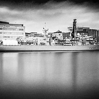 Buy canvas prints of HMS Monmouth Mono by Steve Purnell