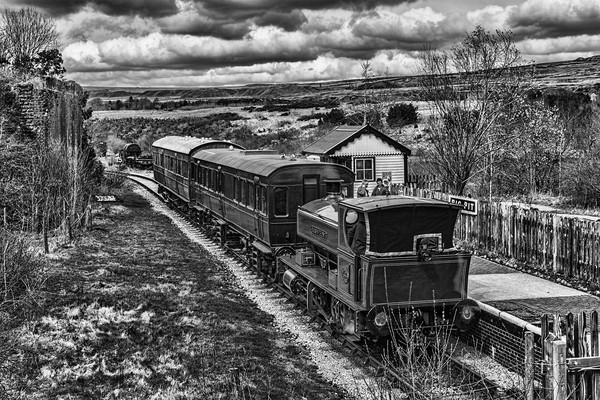 Rosyth No 1 At Big Pit Halt 1 Mono Picture Board by Steve Purnell