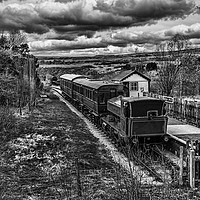 Buy canvas prints of Rosyth No 1 At Big Pit Halt 2 Mono by Steve Purnell