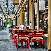 Buy canvas prints of Wyndham Arcade Cafe 1 by Steve Purnell