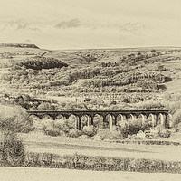Buy canvas prints of Hengoed Viaduct 2 Antique by Steve Purnell