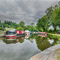 Buy canvas prints of Goytre Wharf Painterly by Steve Purnell
