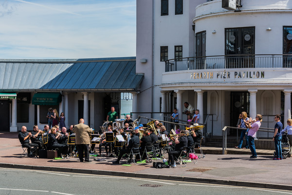 Brass Band At The Pier Picture Board by Steve Purnell