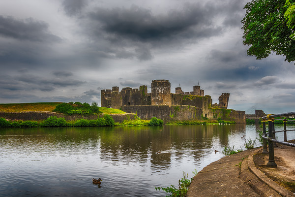 Caerphilly Castle South East View 2 Picture Board by Steve Purnell