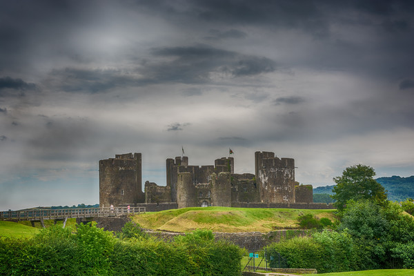 Caerphilly Castle East View 3 Picture Board by Steve Purnell