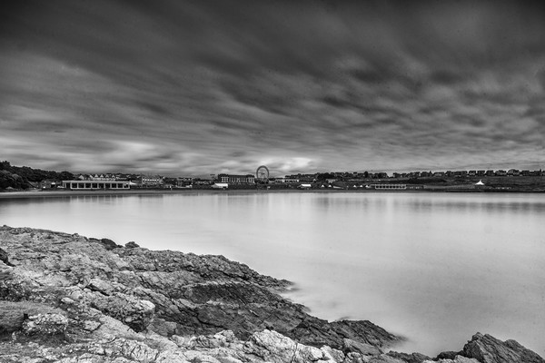 Two Minutes At Barry Island Mono Picture Board by Steve Purnell