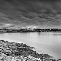 Buy canvas prints of Two Minutes At Barry Island Mono by Steve Purnell