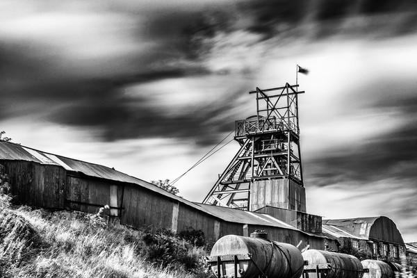 Thirty Seconds At Big Pit Mono Picture Board by Steve Purnell