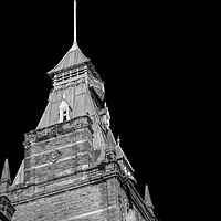 Buy canvas prints of Newport Market Tower Mono by Steve Purnell