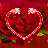 Buy canvas prints of Hearts And Roses by Steve Purnell