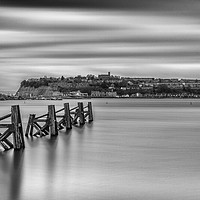 Buy canvas prints of Four Minutes At Cardiff Bay Mono by Steve Purnell