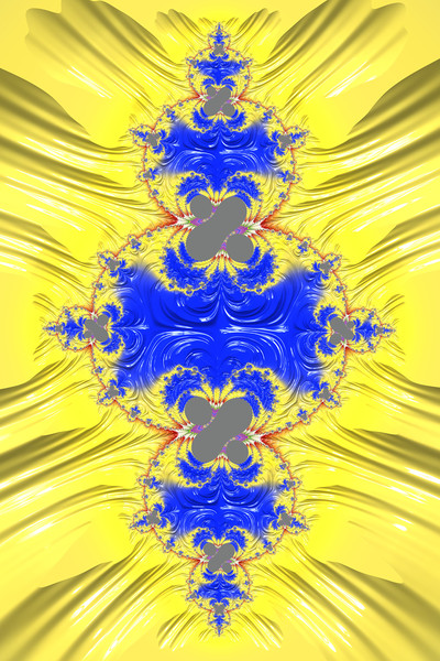 Blue And Yellow Abstract Picture Board by Steve Purnell