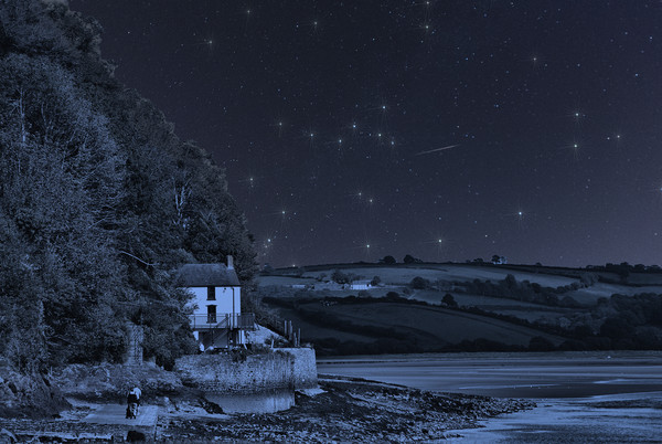Dylan Thomas Boathouse Starry Night Picture Board by Steve Purnell