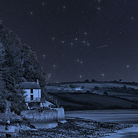 Buy canvas prints of Dylan Thomas Boathouse Starry Night by Steve Purnell