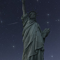 Buy canvas prints of Liberty Starry Starry Night by Steve Purnell