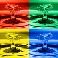 Buy canvas prints of Pop Art Water Drops 2 by Steve Purnell