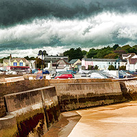 Buy canvas prints of Breathtaking Saundersfoot Panorama by Steve Purnell