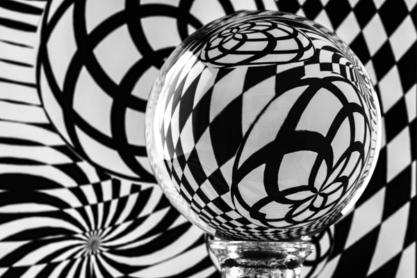 Crystal Ball Op Art 1 Picture Board by Steve Purnell