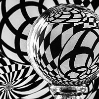 Buy canvas prints of Crystal Ball Op Art 1 by Steve Purnell
