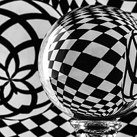 Buy canvas prints of Crystal Ball Op Art 2 by Steve Purnell