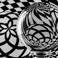 Buy canvas prints of Crystal Ball Op Art 3 by Steve Purnell