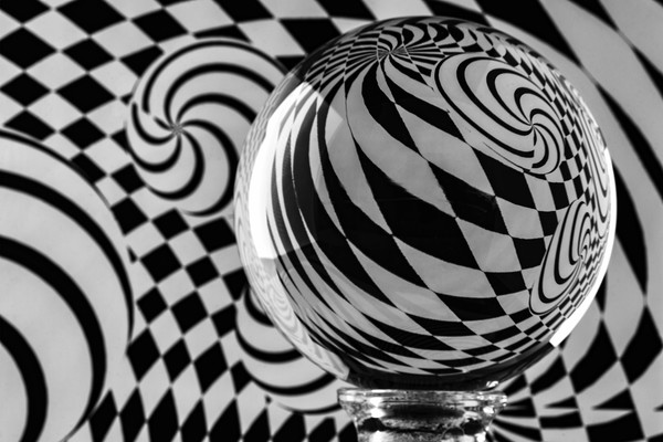 Crystal Ball Op Art 5 Picture Board by Steve Purnell