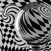 Buy canvas prints of Crystal Ball Op Art 5 by Steve Purnell