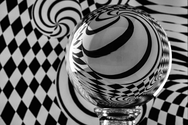 Crystal Ball Op Art 6 Picture Board by Steve Purnell