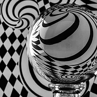Buy canvas prints of Crystal Ball Op Art 6 by Steve Purnell