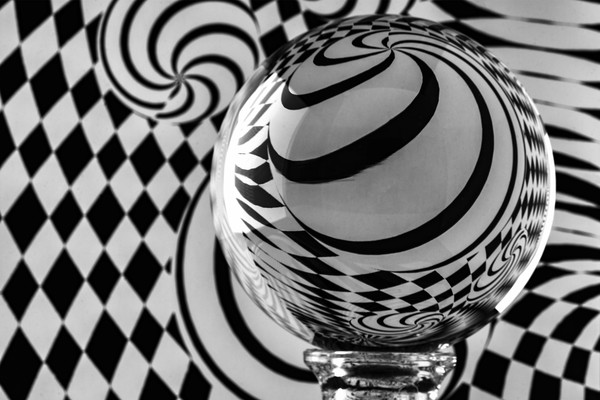Crystal Ball Op Art 8 Picture Board by Steve Purnell
