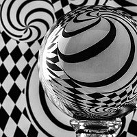Buy canvas prints of Crystal Ball Op Art 8 by Steve Purnell