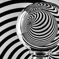 Buy canvas prints of Crystal Ball Op Art 9 by Steve Purnell