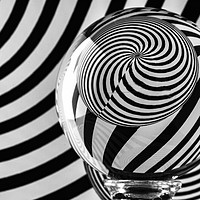 Buy canvas prints of Crystal Ball Op Art 10 by Steve Purnell