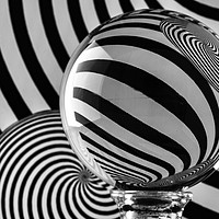Buy canvas prints of Crystal Ball Op Art 11 by Steve Purnell