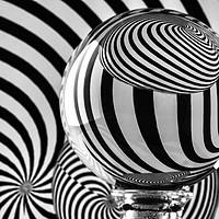 Buy canvas prints of Crystal Ball Op Art 12 by Steve Purnell