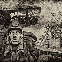 Buy canvas prints of Mining Tribute Antique 1 by Steve Purnell