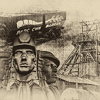 Buy canvas prints of Mining Tribute Antique 2 by Steve Purnell