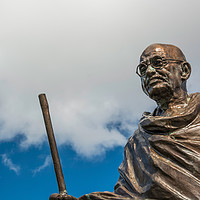 Buy canvas prints of Mahatma Gandhi Statue Cardiff by Steve Purnell