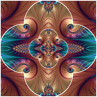 Buy canvas prints of Spirals Flowery by Steve Purnell