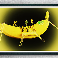 Buy canvas prints of Banana Boat Mining Company Black Frame by Steve Purnell