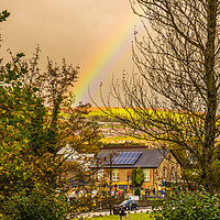 Buy canvas prints of Rainbow Through The Trees by Steve Purnell