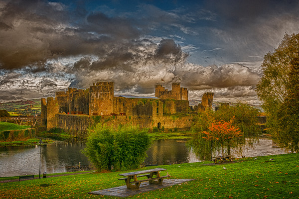 An Autumnal Castle Picture Board by Steve Purnell