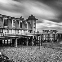Buy canvas prints of Moody Penarth Pier 2 by Steve Purnell