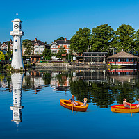 Buy canvas prints of Little Rowers At Roath Park by Steve Purnell